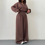 Co-ord set Dames V-hals Capuchon Casual Broekset