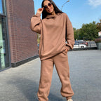 Co-ord set Dames Capuchon Casual Effen Tweedelig