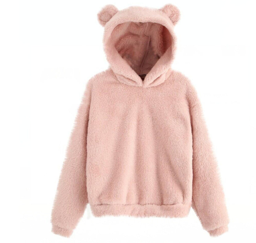 Trui Dames Capuchon Konijnenoren Fluffy Warm