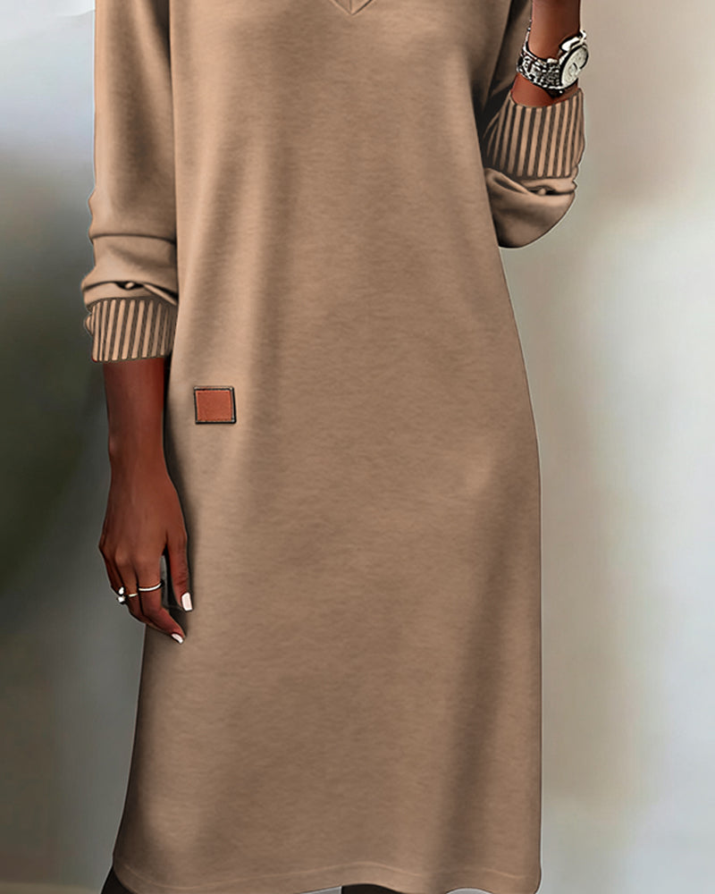 Jurk Dames Herfst/Winter Midi Gebreid - Trui