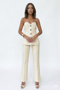 Miss | Tweedelige Set Dames Corset Top + Wijde Broek – Co-ord Set