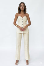 Miss | Tweedelige Set Dames Corset Top + Wijde Broek – Co-ord Set
