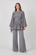 Miss | Tweedelige Set Dames Top + Flared Broek – Co-ord Set
