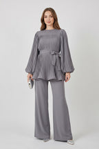 Miss | Tweedelige Set Dames Top + Flared Broek – Co-ord Set