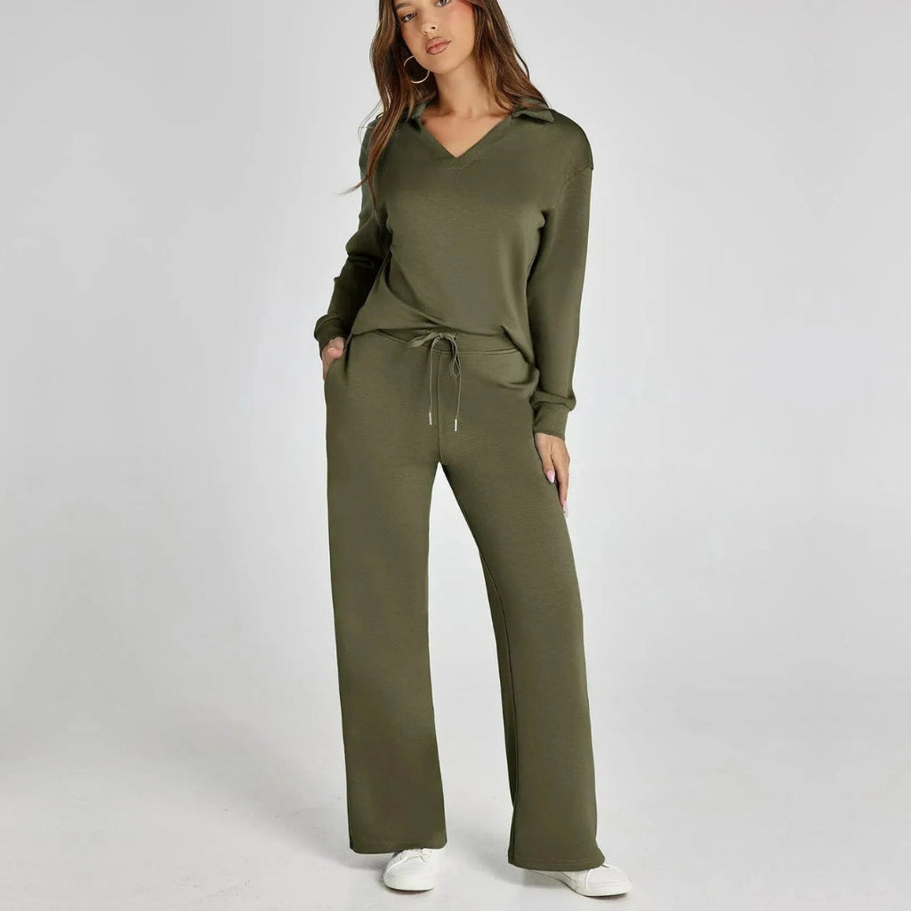 Miss | Loungeset Dames Off-Shoulder Wijde Broek