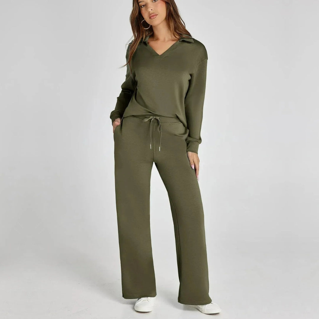 Miss | Loungeset Dames Off-Shoulder Wijde Broek