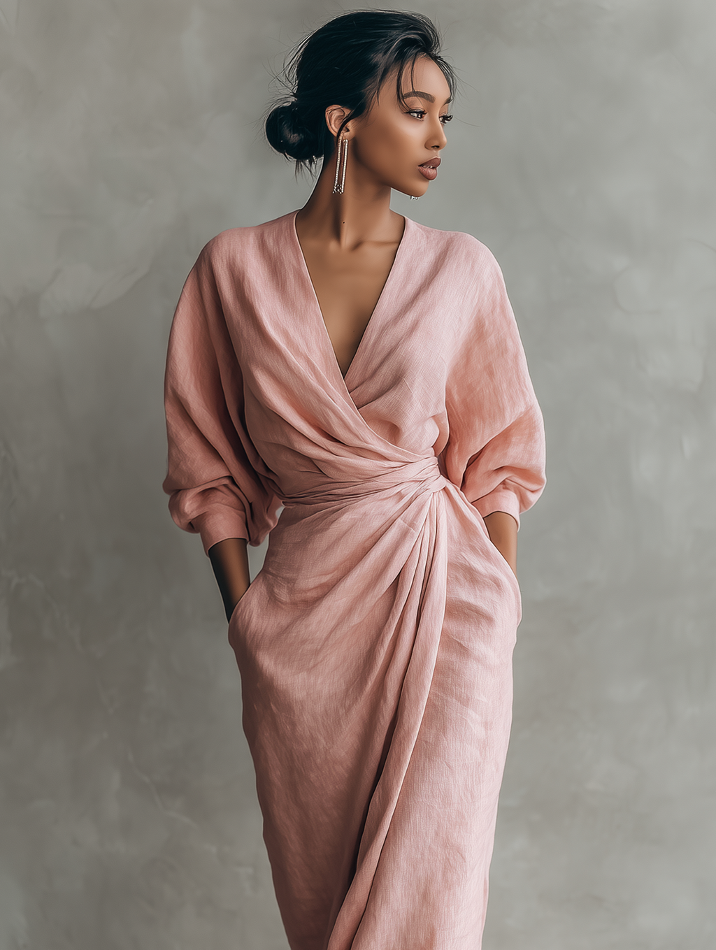 Miss | Jurk Dames Maxi - Linnenmix