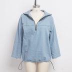 Hoodie Dames Oversized Vleermouwen Rits Capuchon