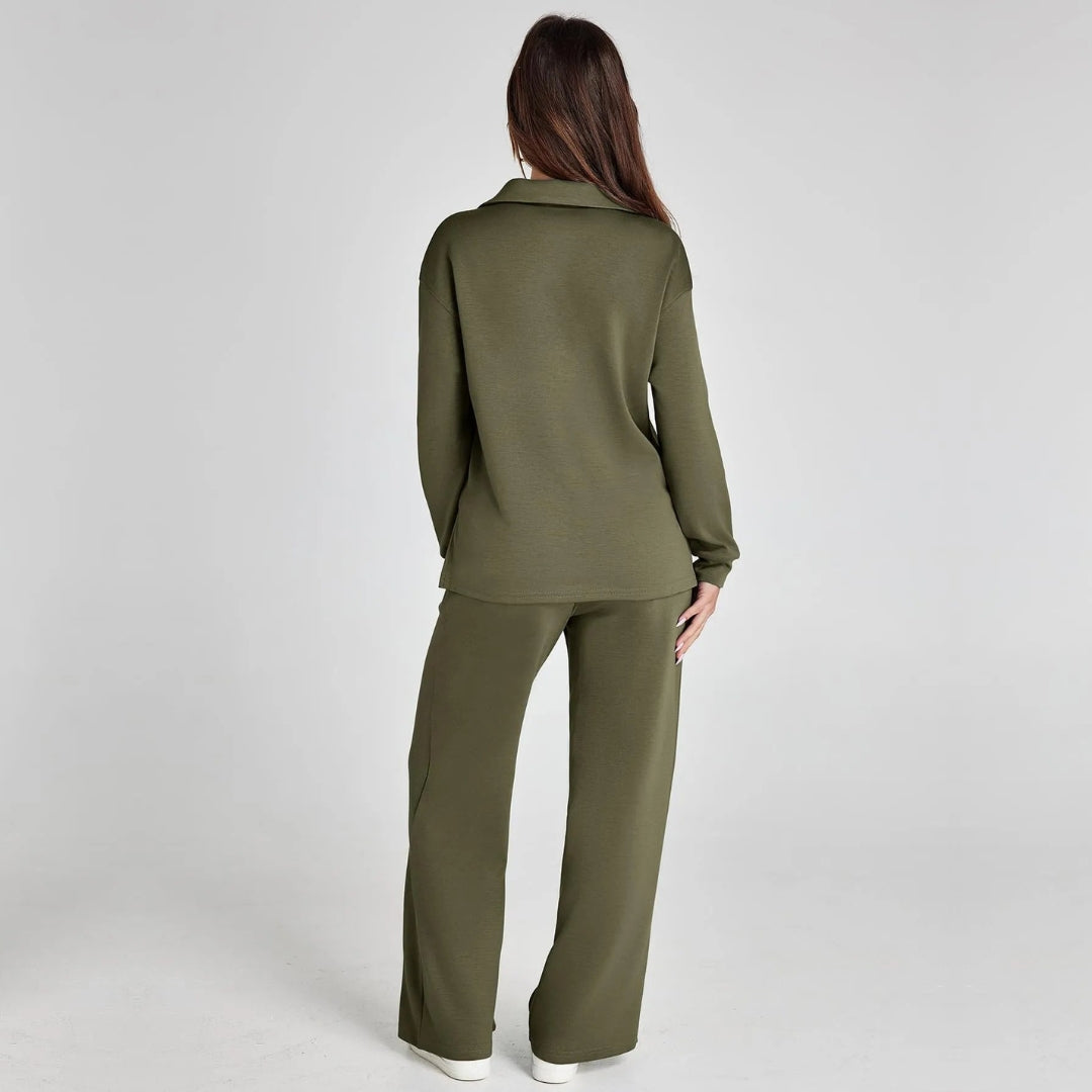 Miss | Loungeset Dames Off-Shoulder Wijde Broek