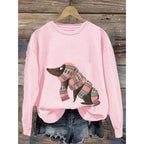 Hoodie Dames Ronde Hals Relaxed Fit Lange Mouw