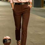 Miss | Broek Dames Slim-Fit Hoge Taille Taps Toelopende Pijpen