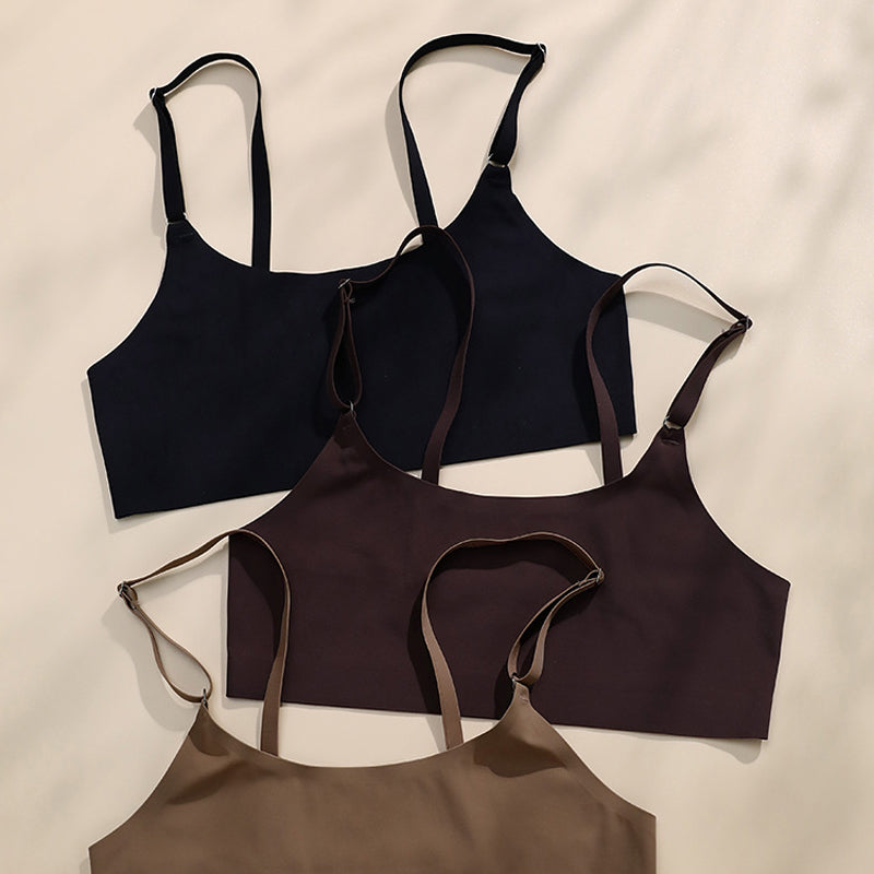 Lingerie Dames Huidtint Naadloze Bralette & Tanga Set Nylon – Dagelijks Comfort