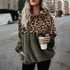 Hoodie Dames Loose Fit Pluche Colour-Block