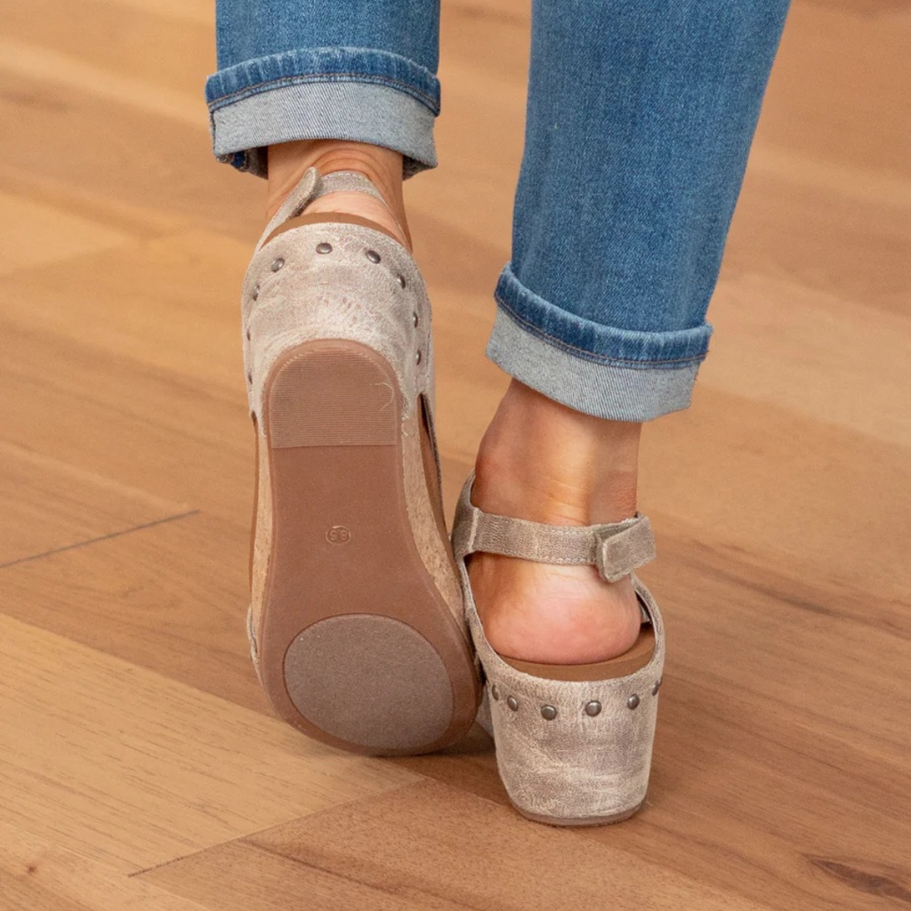 Miss | Sleehak Sandalen Dames Comfort - Suède Leer