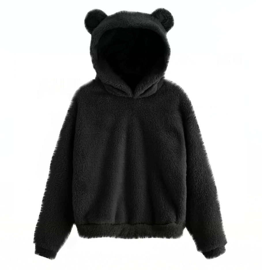 Trui Dames Capuchon Konijnenoren Fluffy Warm