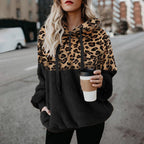Hoodie Dames Loose Fit Pluche Colour-Block