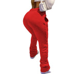 Broek Dames Loose Fit Rechte Pijp Trekkoord