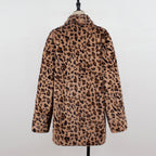 Blazer Dames Luipaardprint Blazerkraag Midi