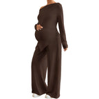 zwangerschaps pyjama Dames One-Shoulder Wijde Pijpen