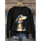 Hoodie Dames Ronde Hals Relaxed Fit Lange Mouw