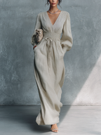 Miss | Jurk Dames Maxi Everyday - Linnen