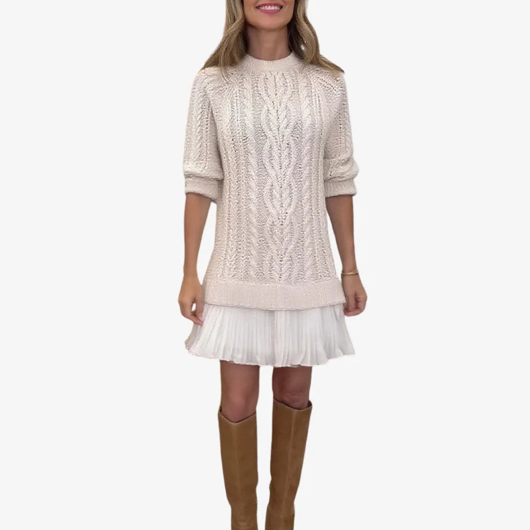 Jurk Dames Herfst/Winter Gebreid Midi - Gebreid
