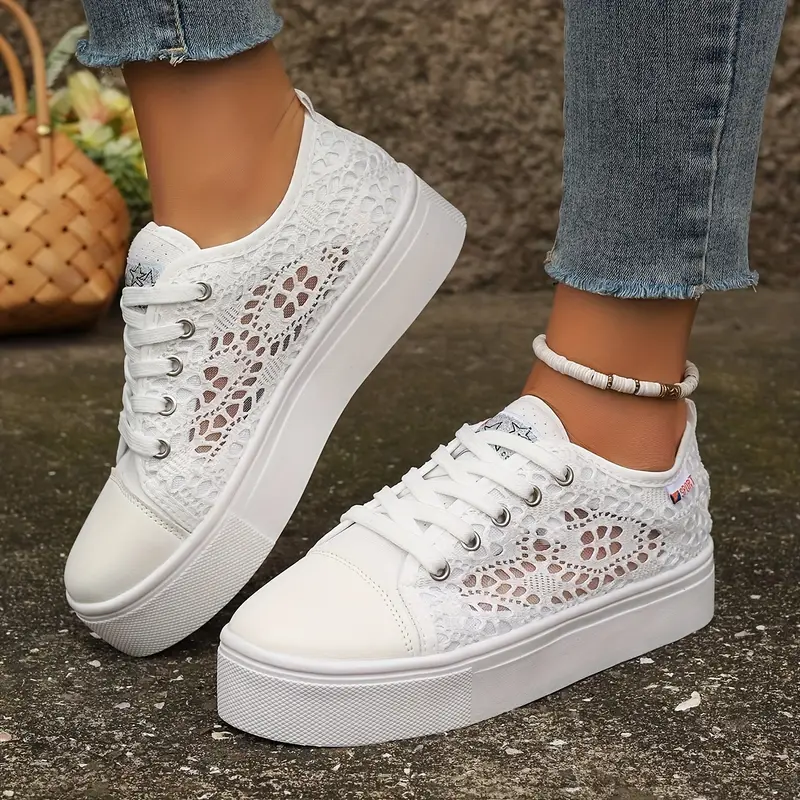 Sneakers Dames Brede Teenruimte Ergonomisch Voetbed