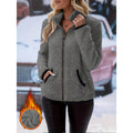 Jas Dames Dubbelzijdig Fleece Rits Capuchon