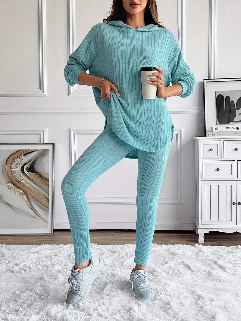 Miss | Tweedelige Set Dames Hoodie & Hoge Taille Legging – Co-ord Set