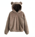 Trui Dames Capuchon Konijnenoren Fluffy Warm