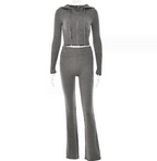 Co-ord set Dames Hoodie Rits Lange Broek Sportief