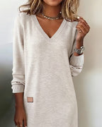 Jurk Dames Herfst/Winter Midi Gebreid - Trui