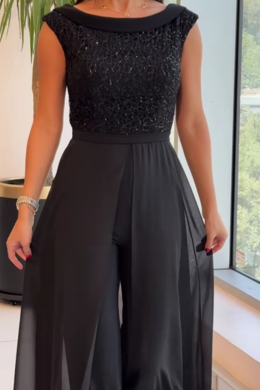 Jumpsuit Dames Mouwloos Gestructureerd Veelzijdig - Polyester
