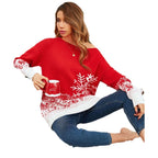 Kersttrui Dames Off Shoulder Sneeuwvlok – Off Shoulder Trui