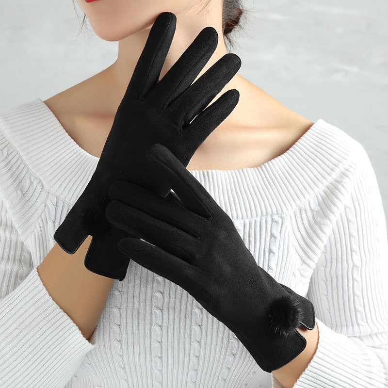 Handschoenen Fluweel Dames Warm Winter