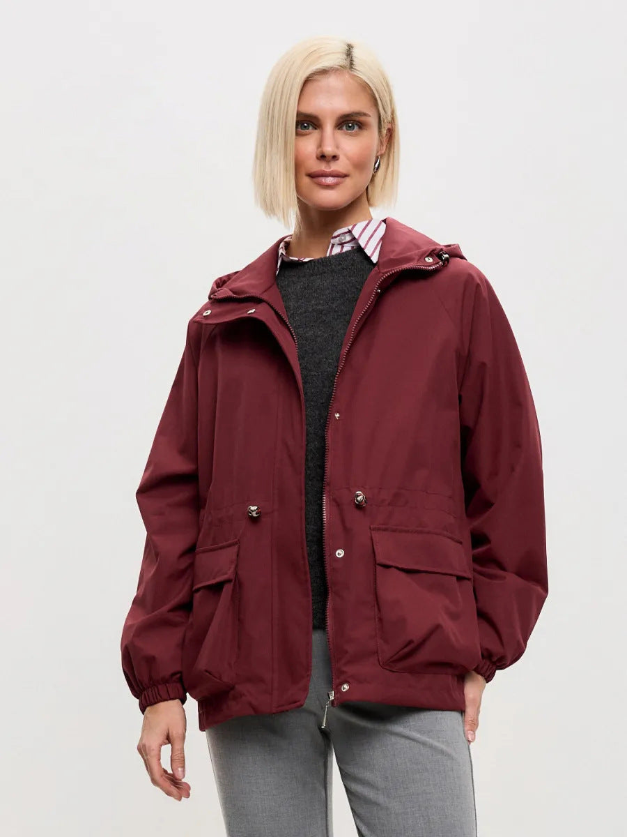 Jas Dames Capuchon Waterafstotend Loose Fit Outdoor
