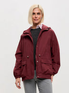 Jas Dames Capuchon Waterafstotend Loose Fit Outdoor