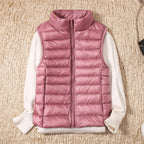 Bodywarmer Dames Lichtgewicht Slim Fit Plooidetails
