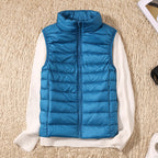 Bodywarmer Dames Lichtgewicht Slim Fit Plooidetails