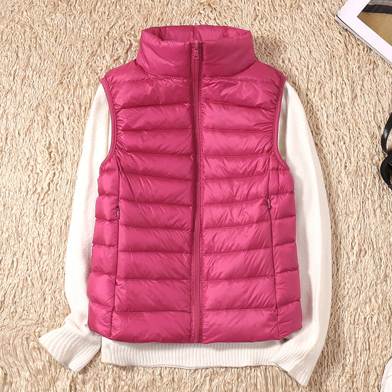 Bodywarmer Dames Lichtgewicht Slim Fit Plooidetails