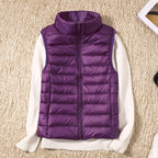 Bodywarmer Dames Lichtgewicht Slim Fit Plooidetails