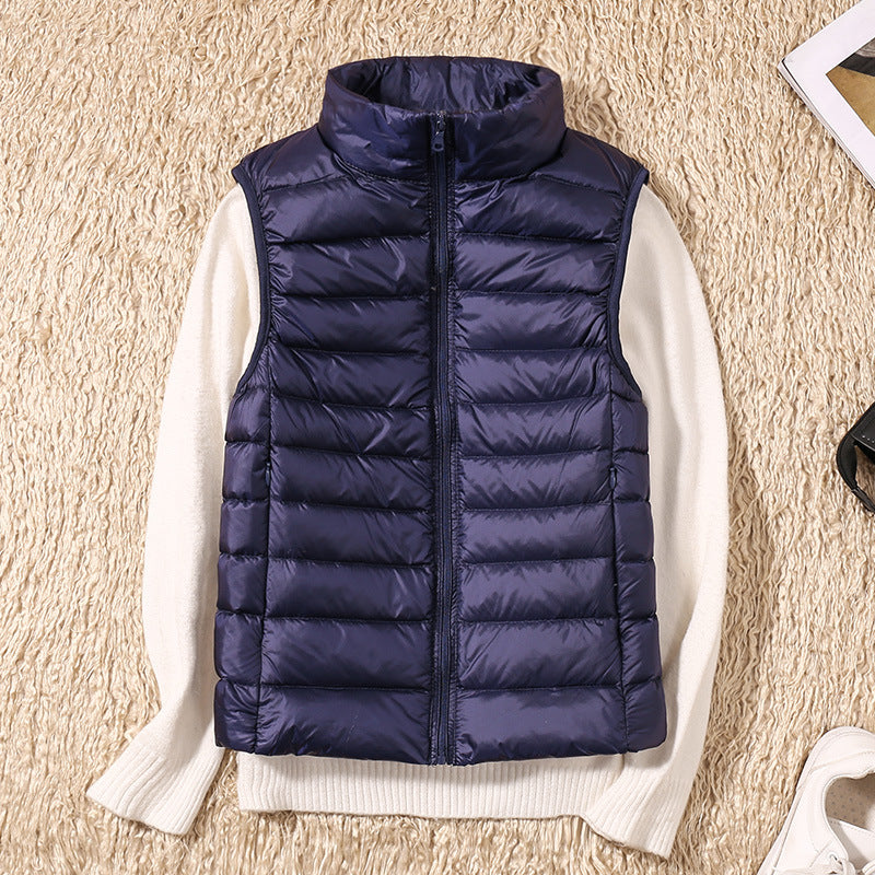 Bodywarmer Dames Lichtgewicht Slim Fit Plooidetails