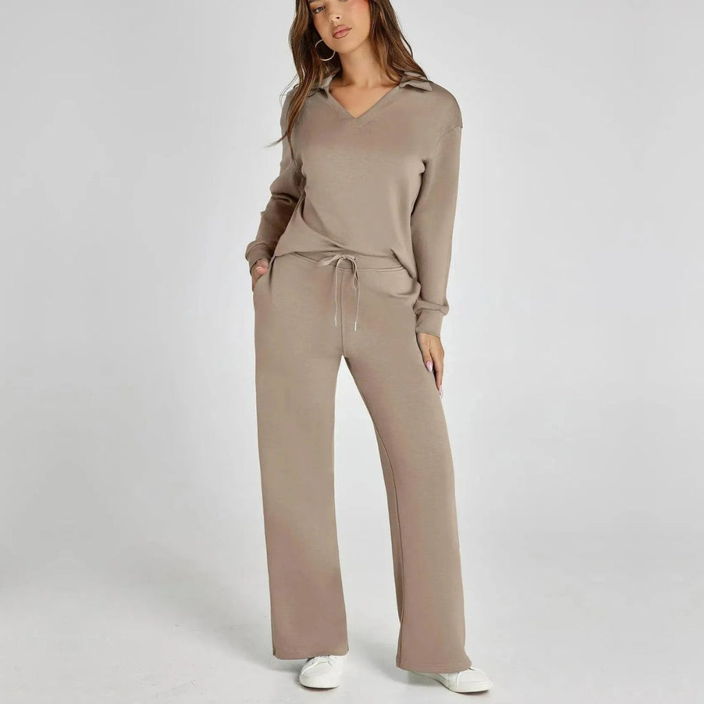 Miss | Loungeset Dames Off-Shoulder Wijde Broek