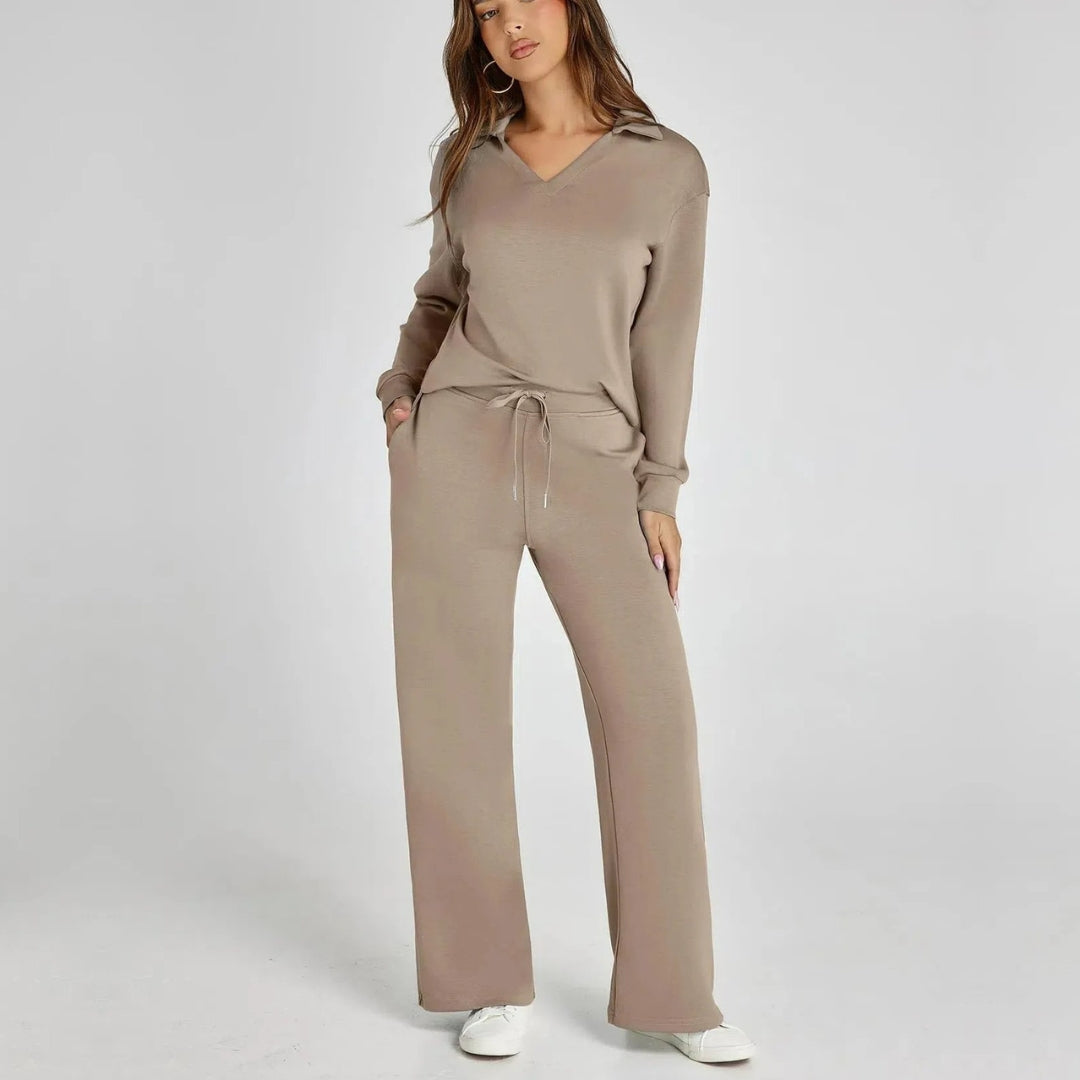 Miss | Loungeset Dames Off-Shoulder Wijde Broek