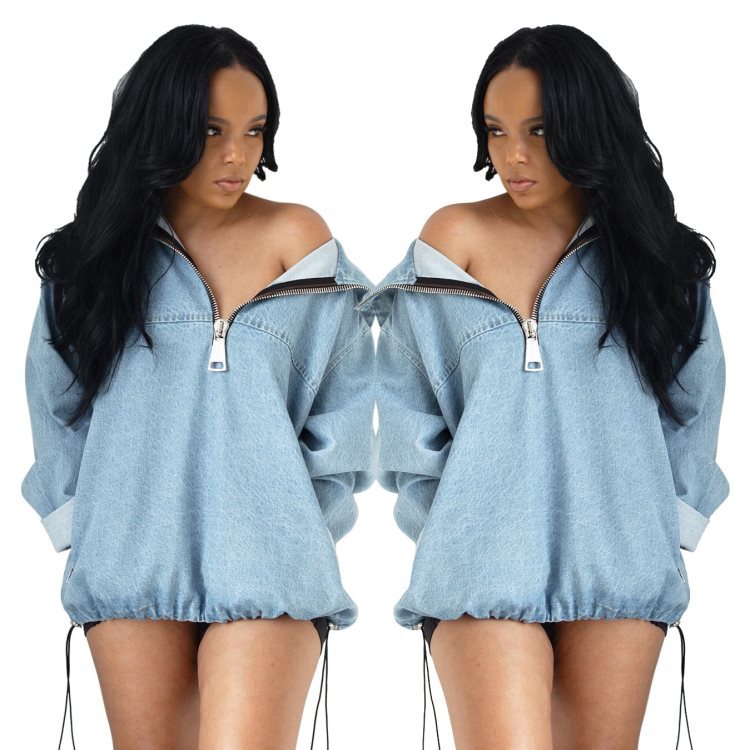 Hoodie Dames Oversized Vleermouwen Rits Capuchon