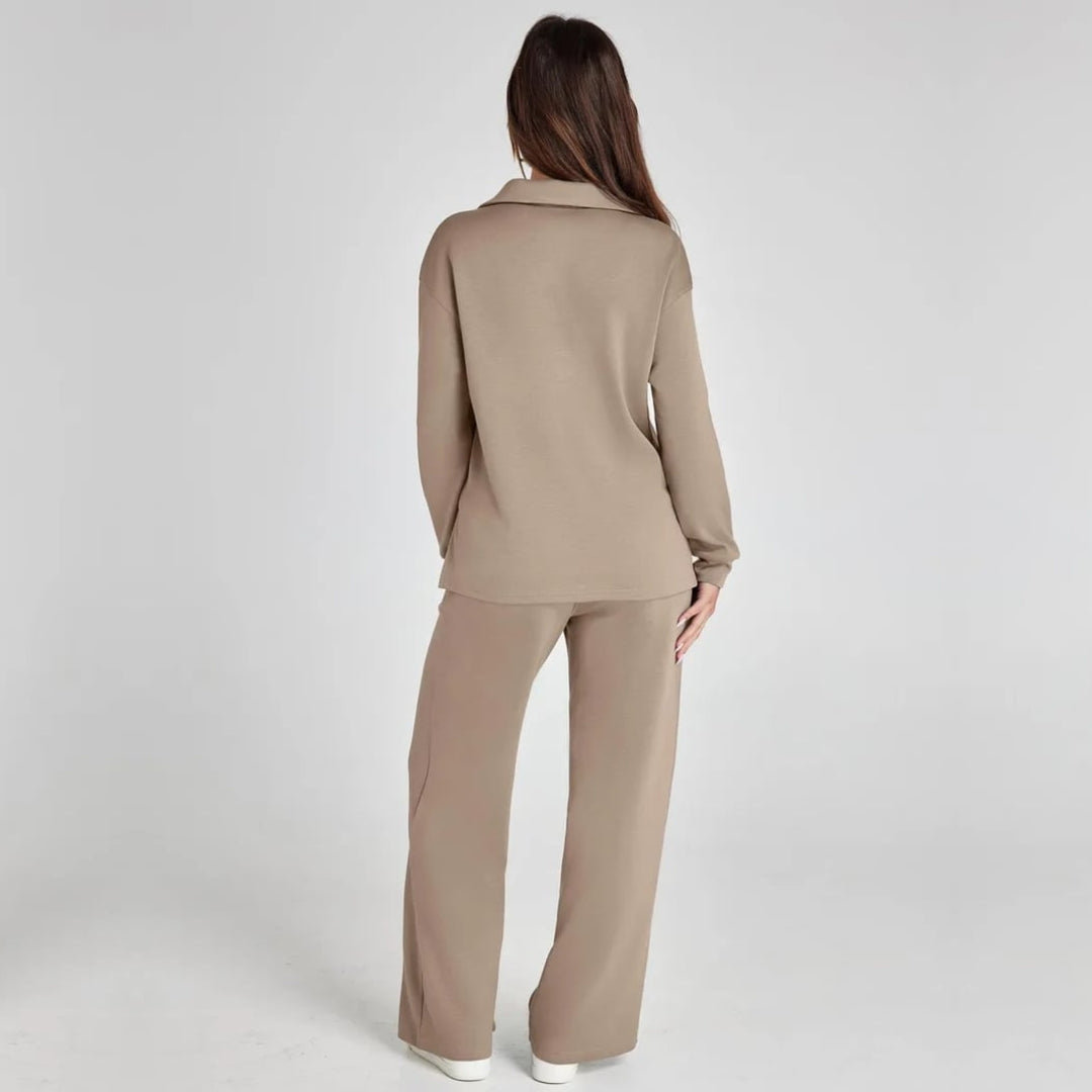 Miss | Loungeset Dames Off-Shoulder Wijde Broek