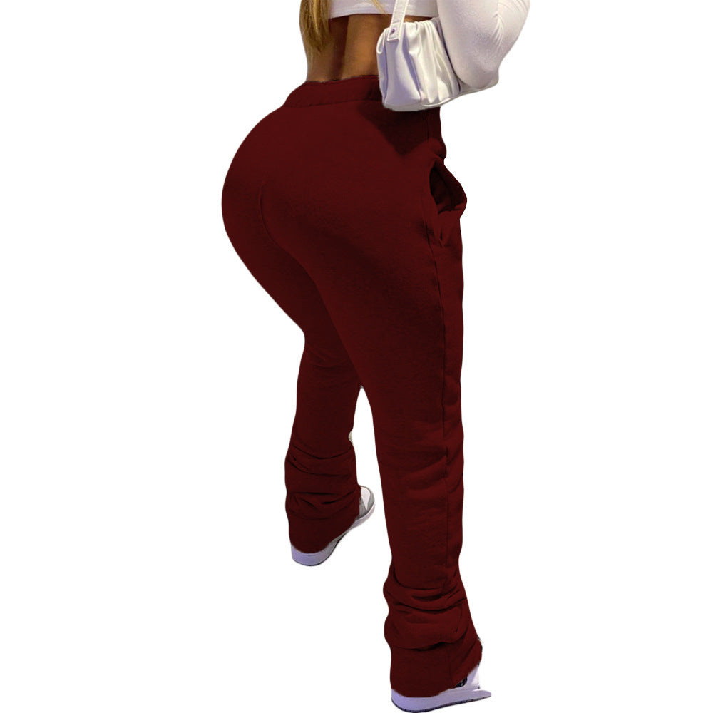 Broek Dames Loose Fit Rechte Pijp Trekkoord