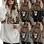 Hoodie Dames Loose Fit Pluche Colour-Block