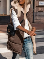Jas Dames Omkeerbaar Capuchon Loose Fit