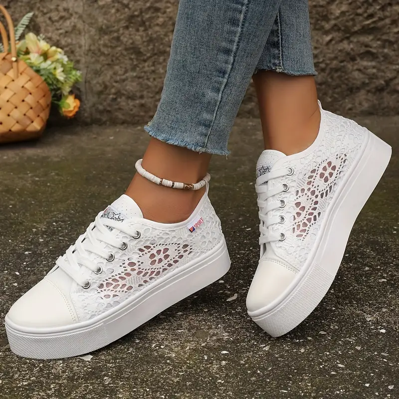 Sneakers Dames Brede Teenruimte Ergonomisch Voetbed